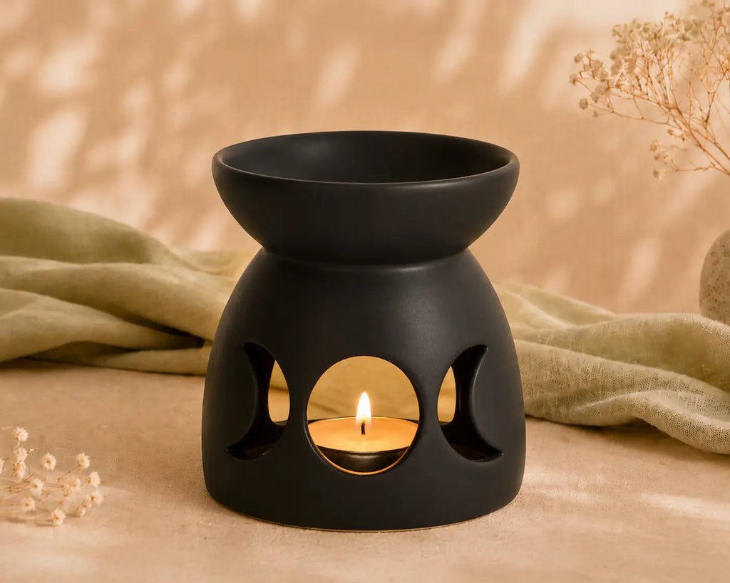 Brûle-parfum noir Triple Lune La Fabrique d'Angie